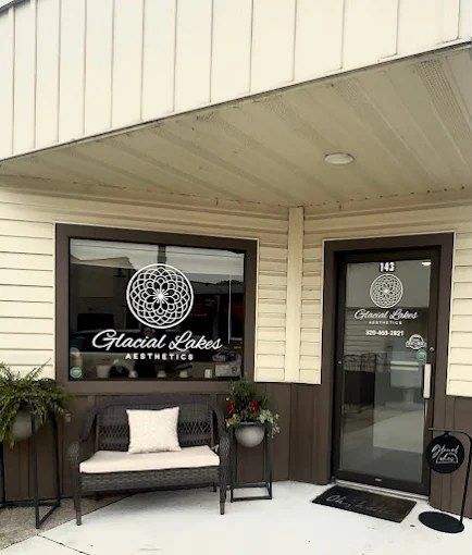 Front entrance of Glacial Lakes Aesthetics at 143 Lake Ave N in Spicer, Minnesota